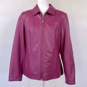 Preston & York Genuine Lamb Skin Purple Jacket
